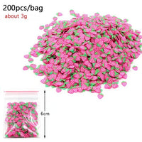 All Fruit Fimo Bead Charms Addition for Slime Accessories Fluffy Decoration in Slime Clound Sand Toys Filler Glitter Clear Set