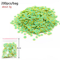 All Fruit Fimo Bead Charms Addition for Slime Accessories Fluffy Decoration in Slime Clound Sand Toys Filler Glitter Clear Set