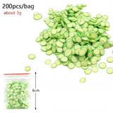 All Fruit Fimo Bead Charms Addition for Slime Accessories Fluffy Decoration in Slime Clound Sand Toys Filler Glitter Clear Set