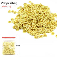 All Fruit Fimo Bead Charms Addition for Slime Accessories Fluffy Decoration in Slime Clound Sand Toys Filler Glitter Clear Set