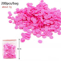All Fruit Fimo Bead Charms Addition for Slime Accessories Fluffy Decoration in Slime Clound Sand Toys Filler Glitter Clear Set