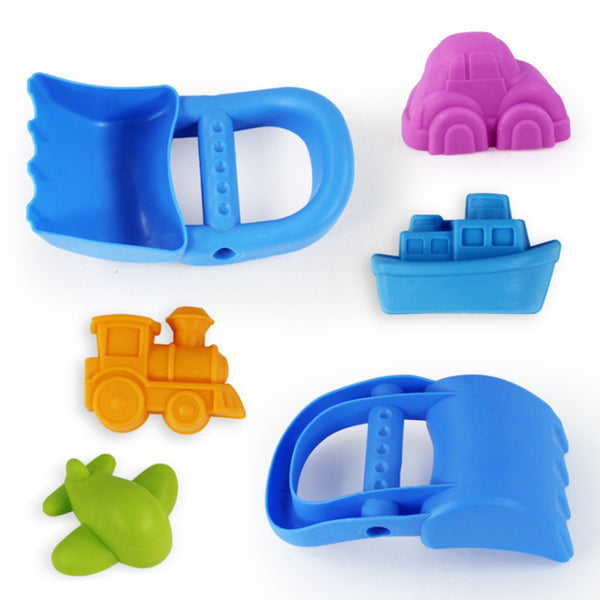 5PCS Set Transportation Sand Clay Tool With Shovel Beach Toys Novelty Mold Building Model for Child Baby Out Fun Toys on Holiday