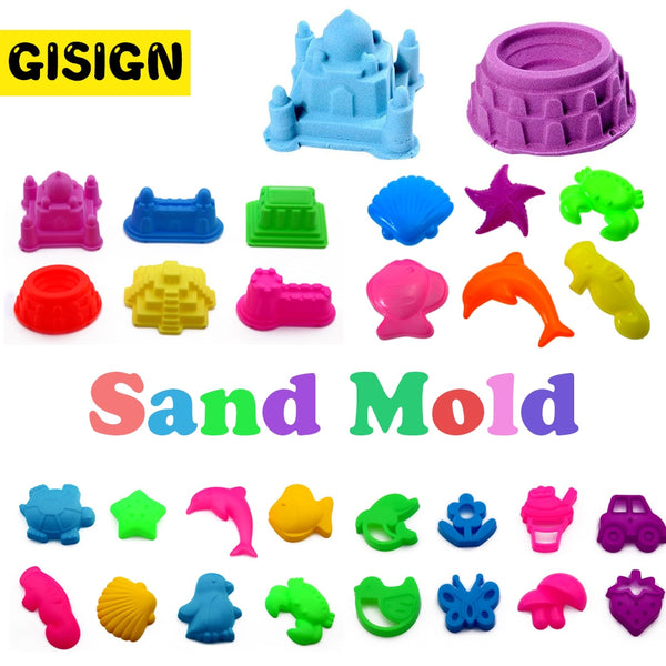 Sand Toys DIY Indoor arena Magic Play Sand Castle Mold Building Dynamic Magic Sand Clay Slime Model Educational Toys