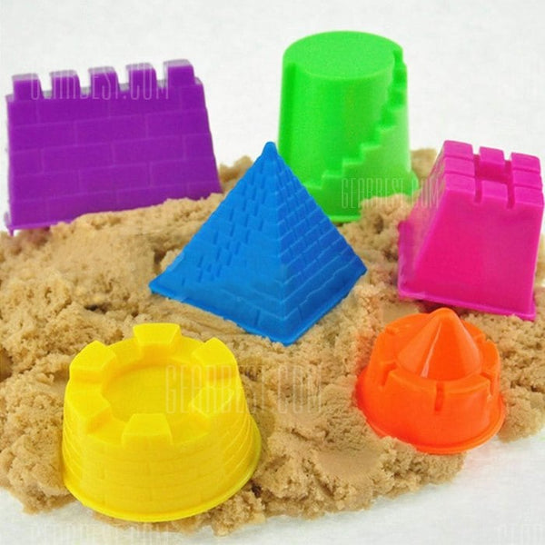 6PCS Mini Plastic Sand Beach Toy Sand Mould set