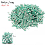 Fruit Fimo Bead Charms for Slime Accessories Fluffy DIY Decoration Addition in Slime Clound Sand Toys Filler Glitter Clear Set